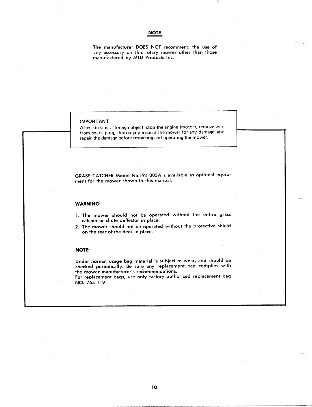 MTD 124-640A manual 