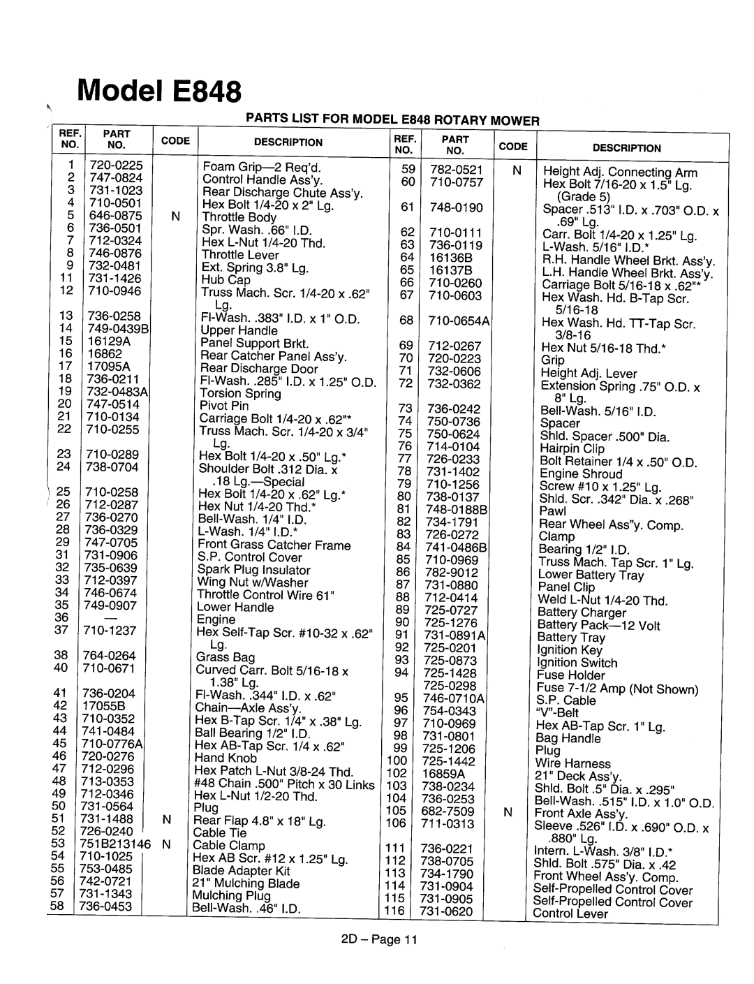 MTD 124-828F000, 124-828I000, 124-848C000, 124-848L000, 124E848M000, 124-848M000 manual 