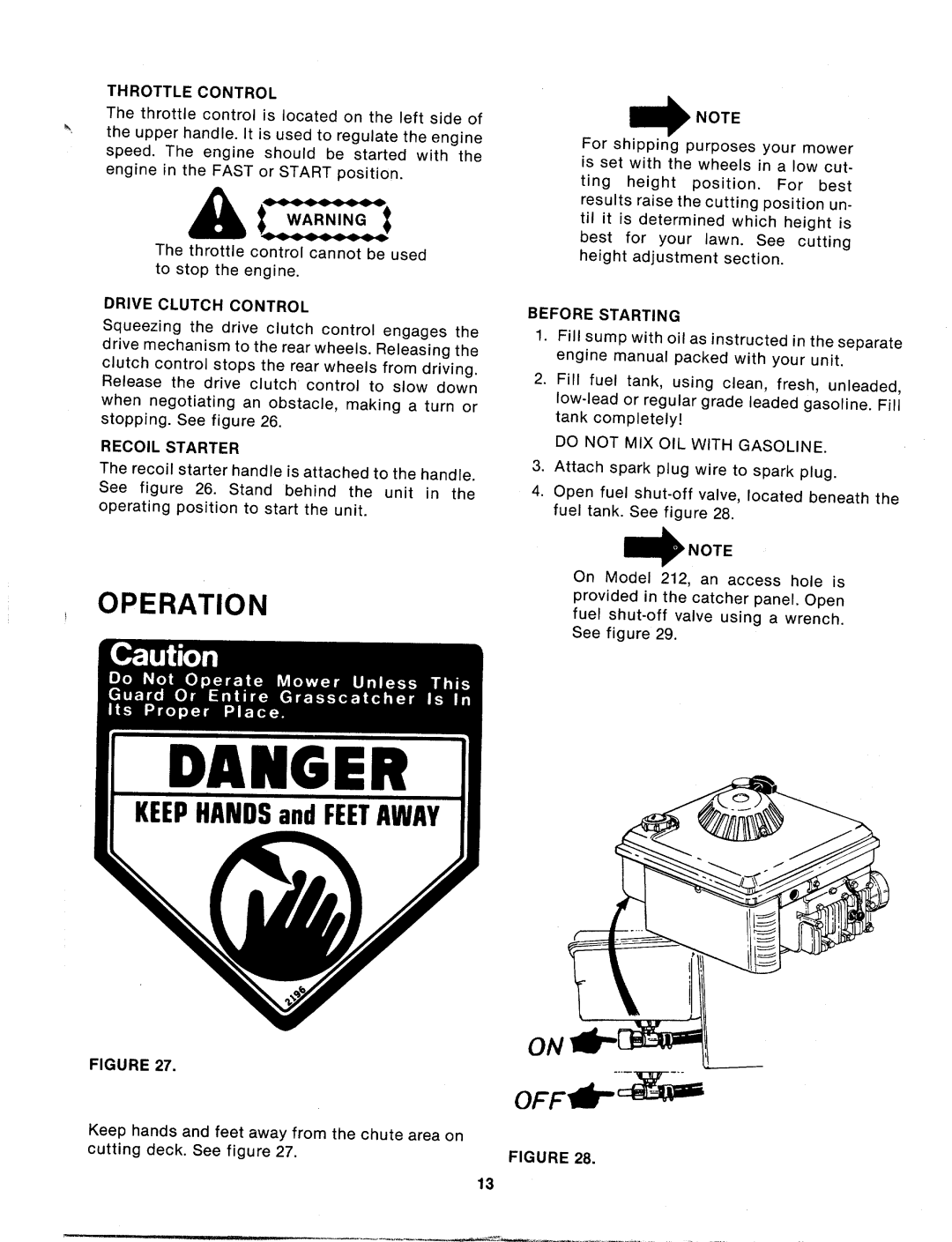 MTD 125-212-000, 125-202-000 manual 