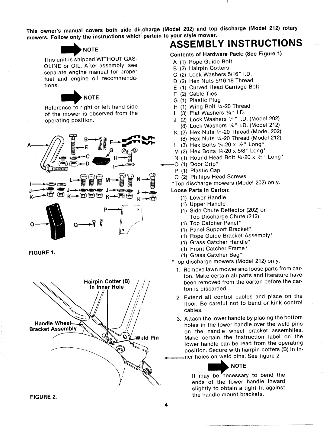 MTD 125-202-000, 125-212-000 manual 