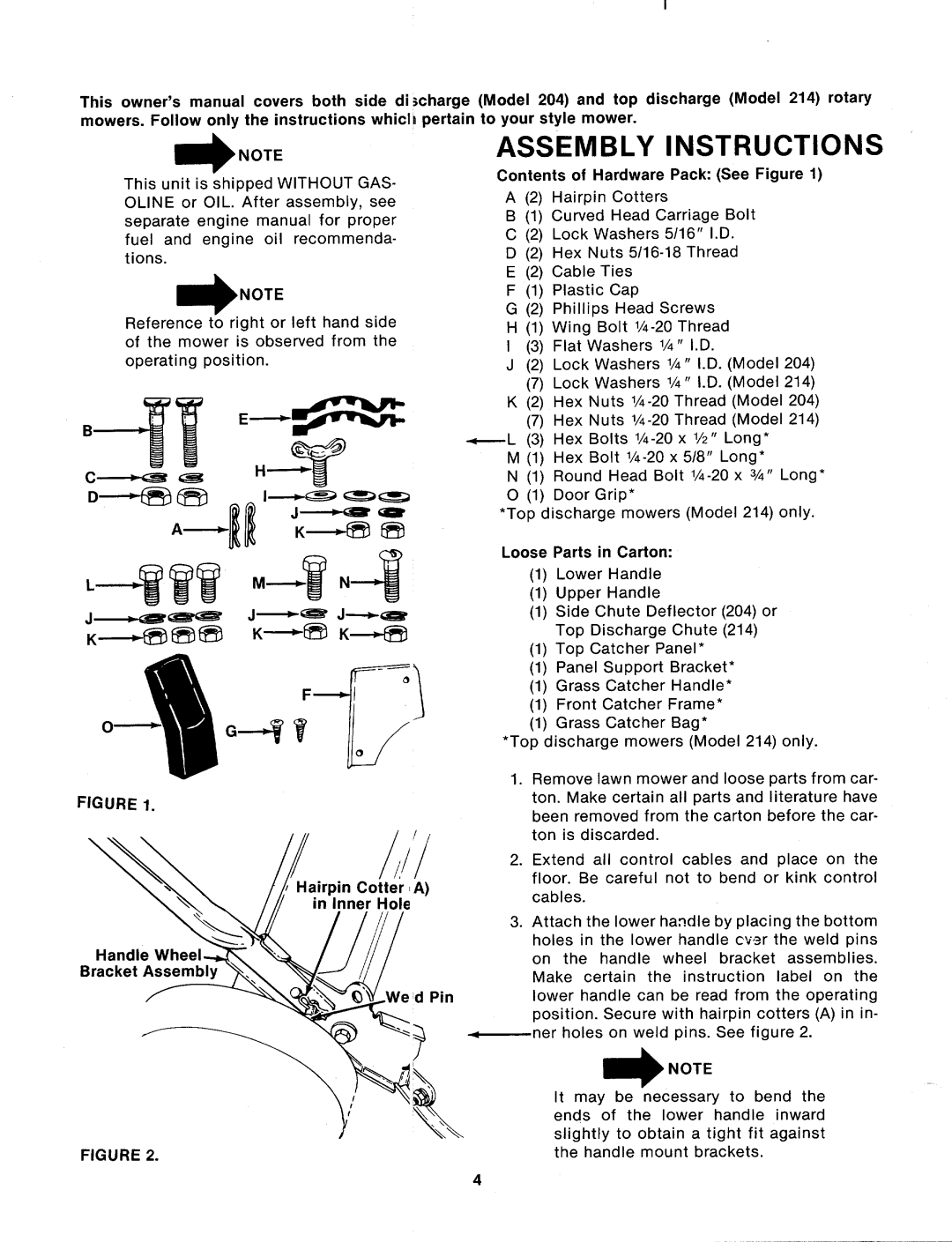 MTD 125-214-000, 125-204-000 manual 