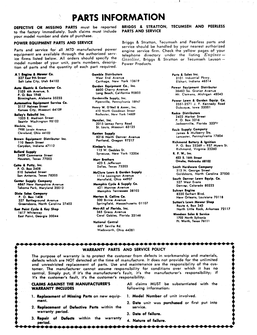 MTD 125-280A manual 