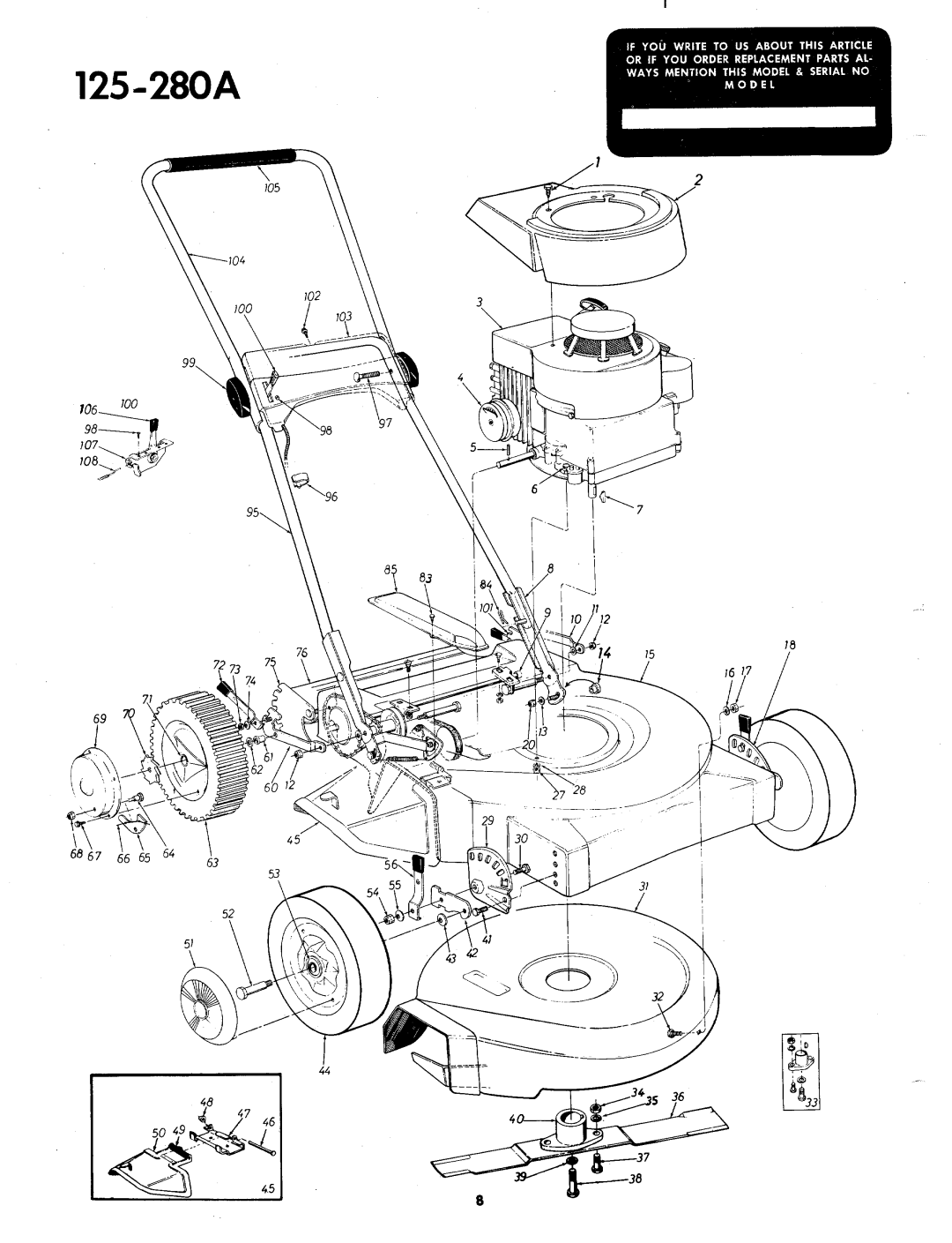 MTD 125-280A manual 