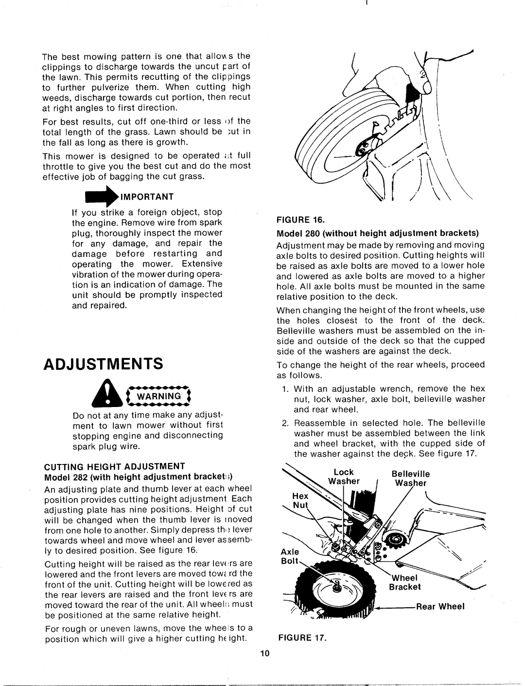 MTD 125-282-000, 125-280-000 manual 