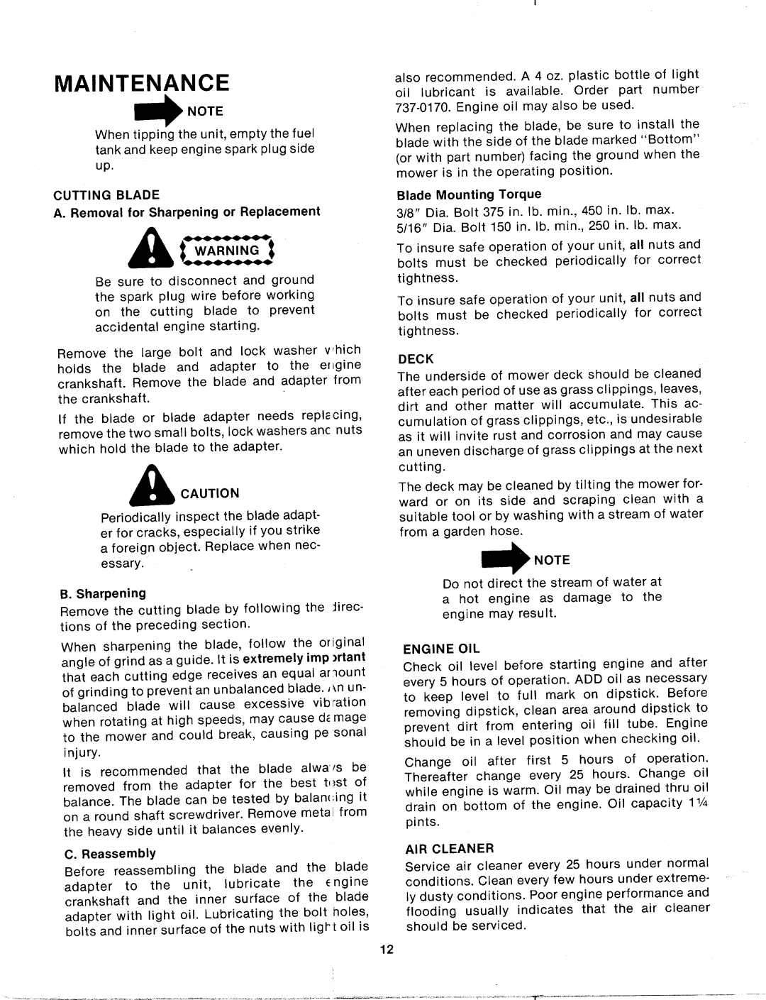 MTD 125-282-000, 125-280-000 manual 