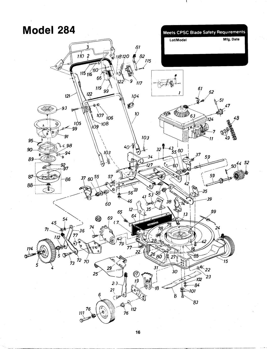 MTD 125-284-000 manual 