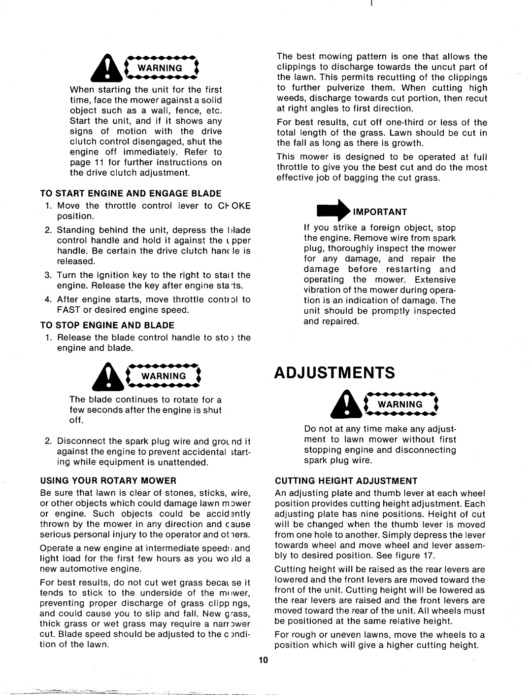 MTD 125-286-000 manual 