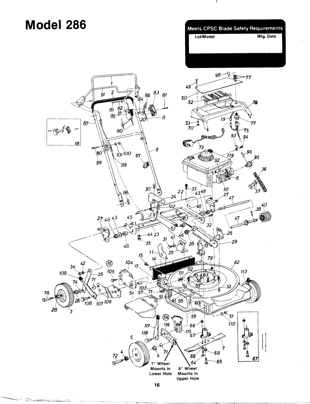 MTD 125-286-000 manual 