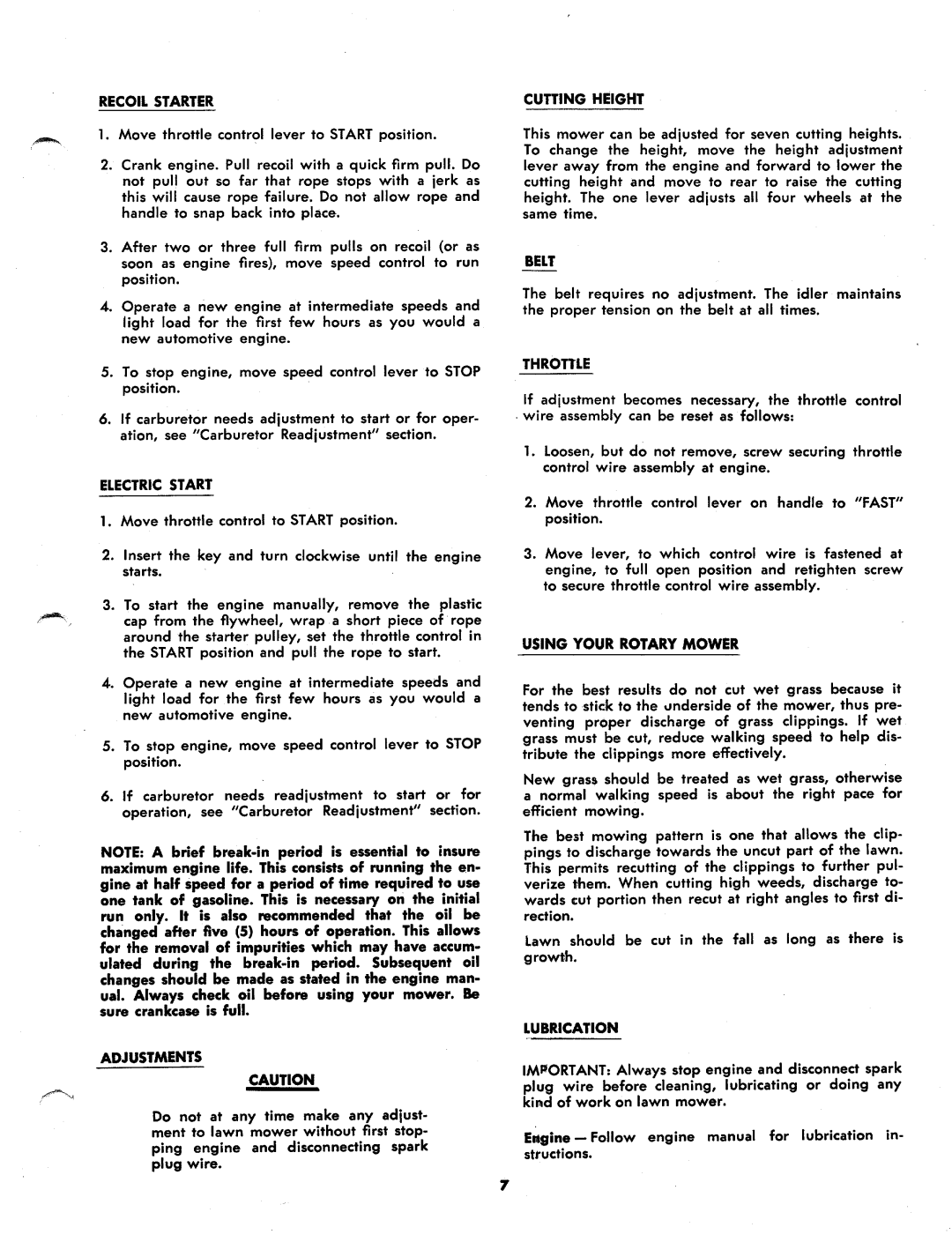 MTD 125-295A, 125-290A manual 