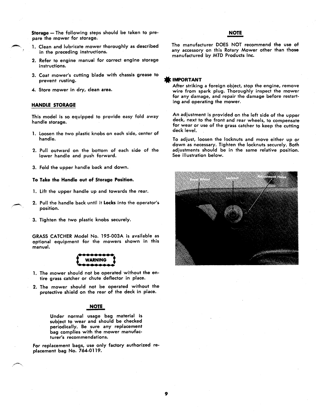 MTD 125-295A, 125-290A manual 