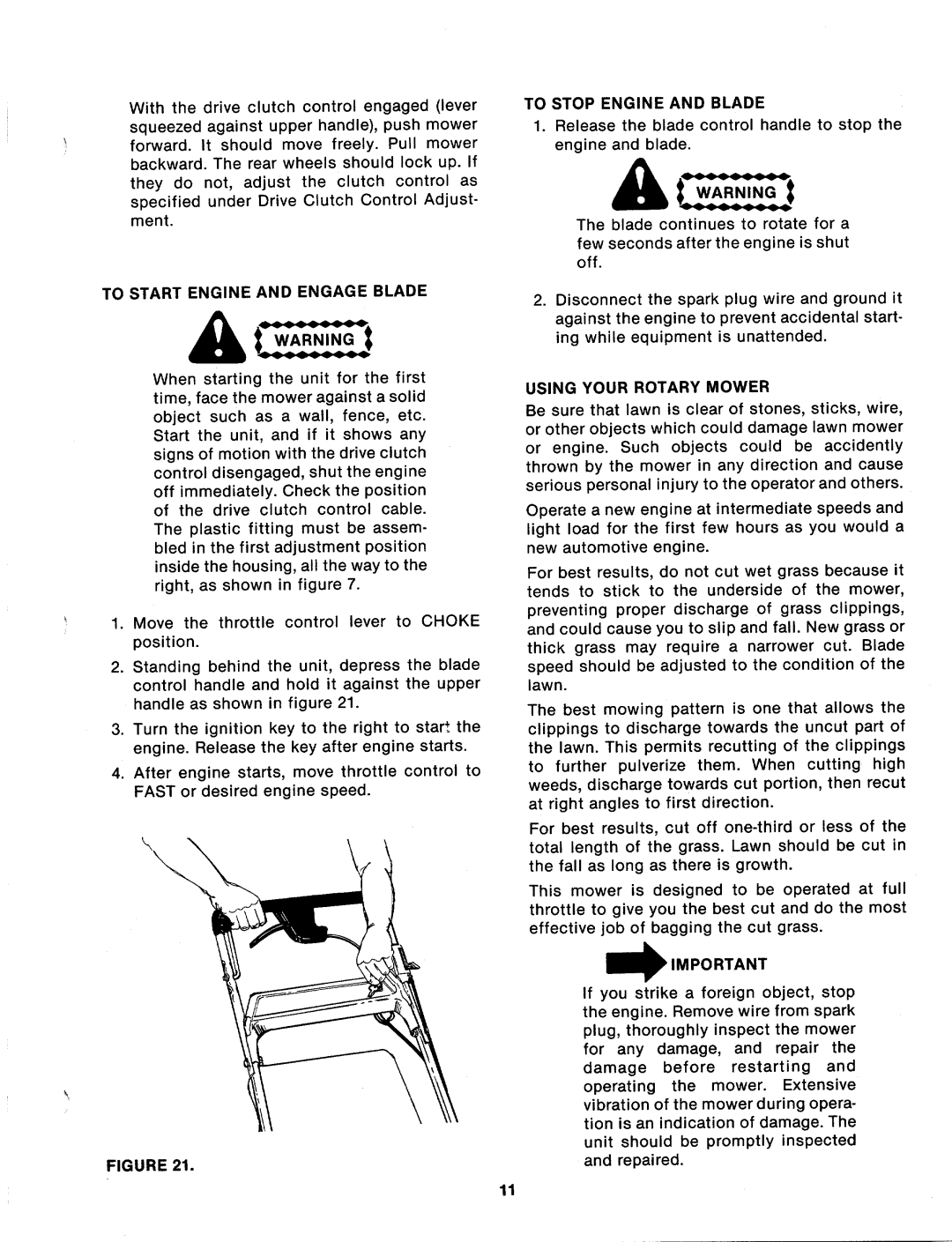 MTD 125-376-000 manual 