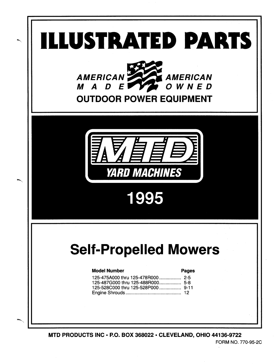 MTD 125-528C000, 125-528P000, 125-487G000, 125-488R000, 125-478R000 manual 