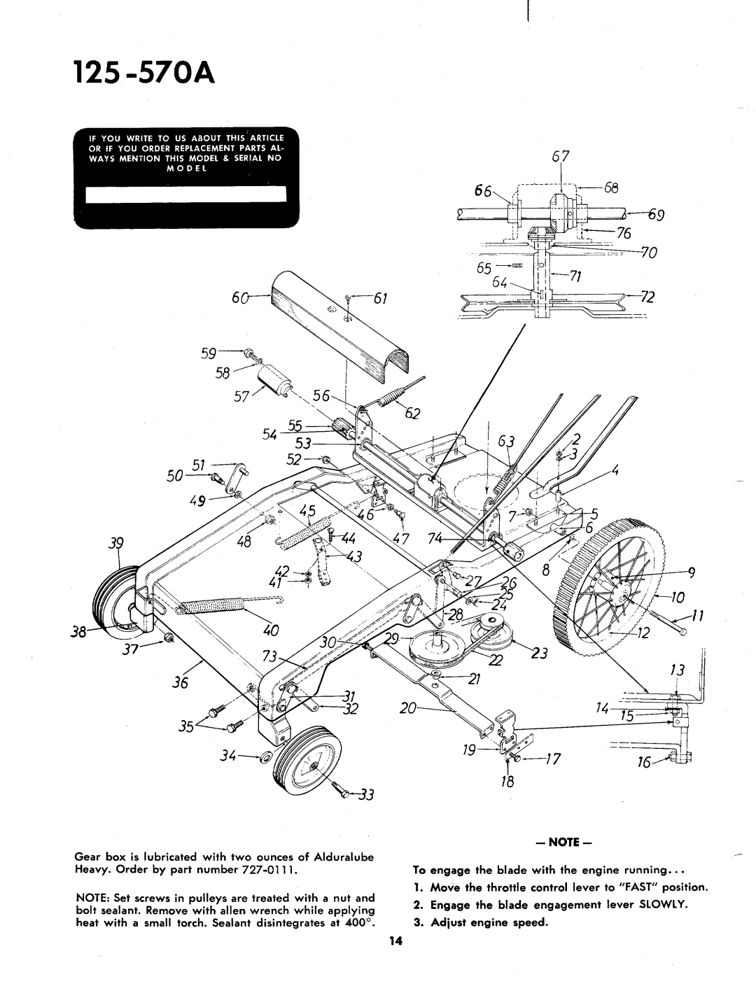 MTD 125-570A manual 