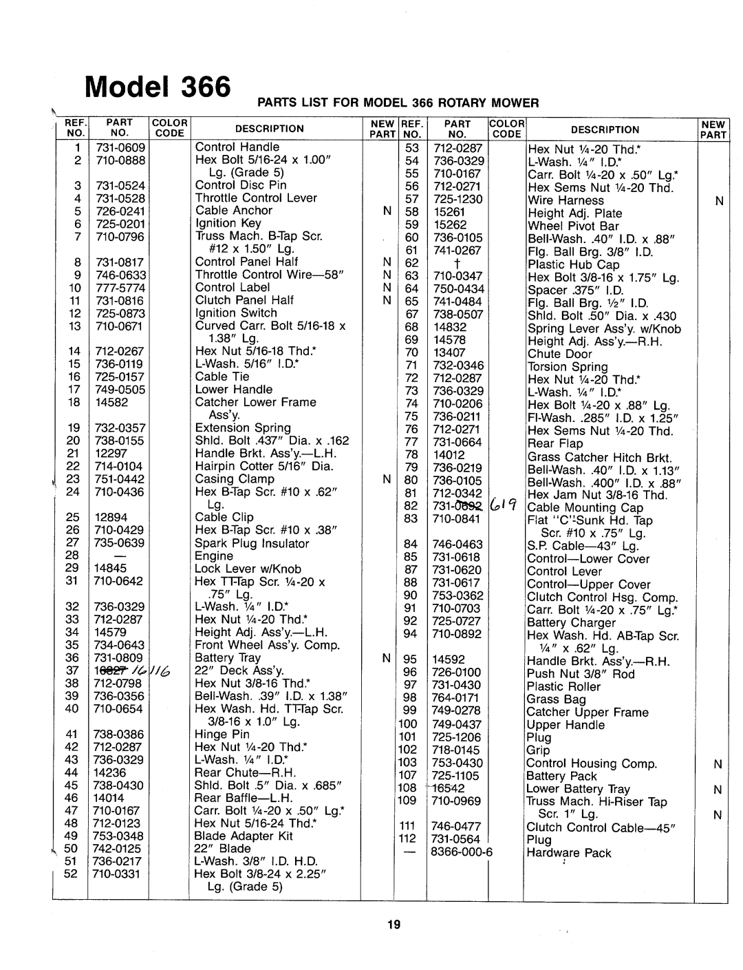 MTD 126-366-000 manual 