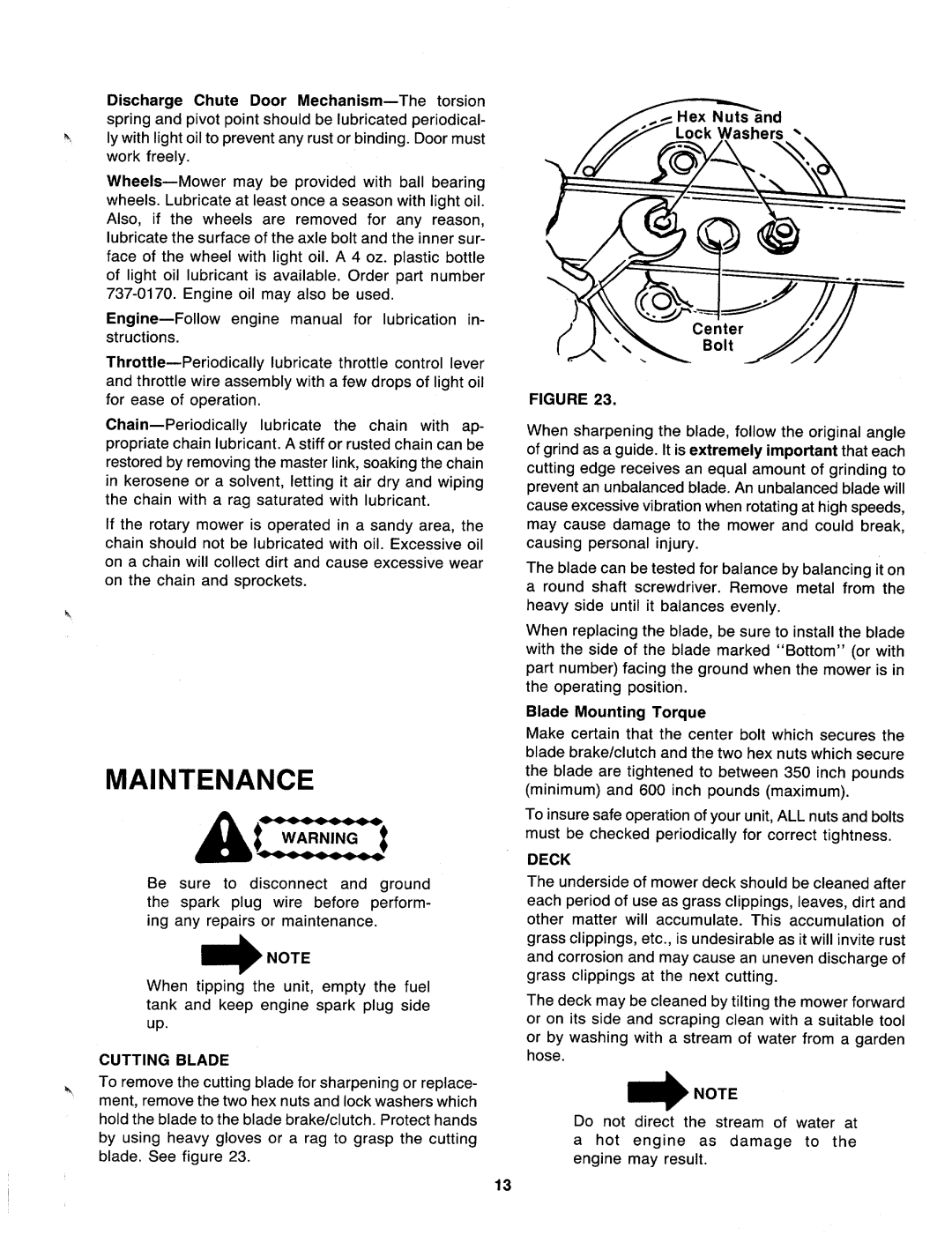 MTD 126-374-000 manual 