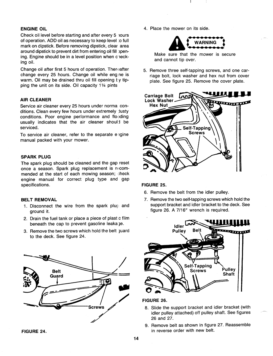 MTD 126-374-000 manual 