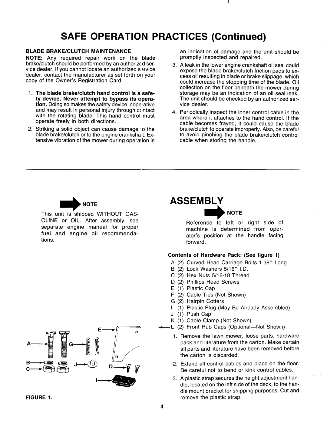 MTD 126-374-000 manual 