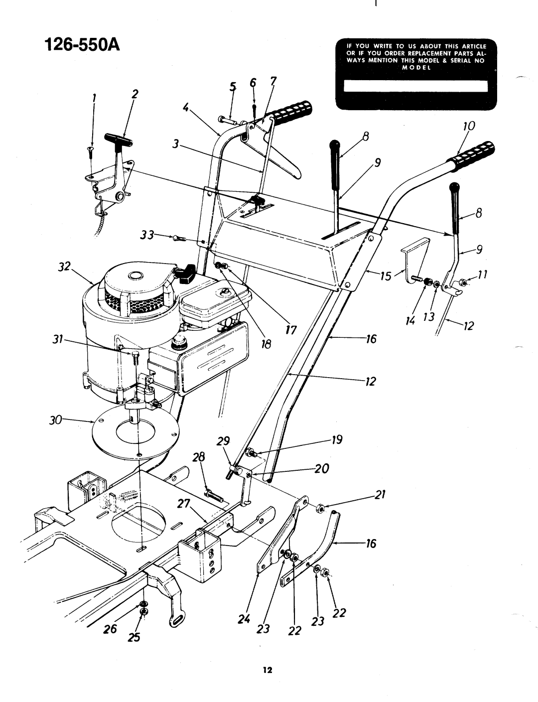 MTD 126-550A manual 