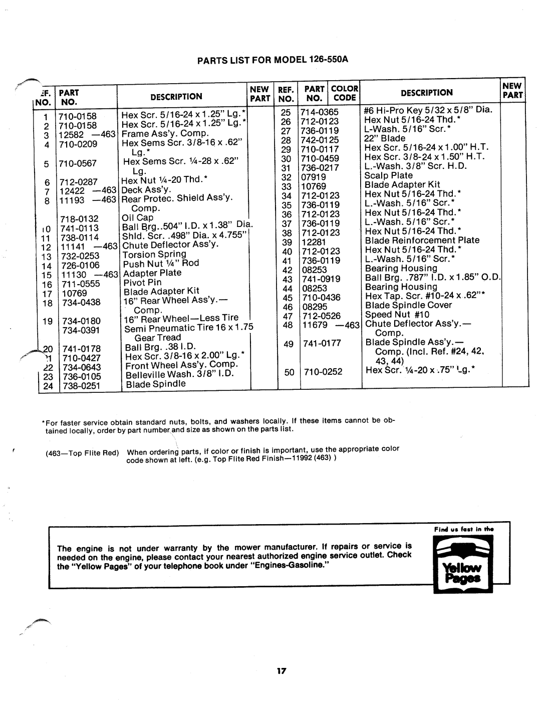 MTD 126-550A manual 