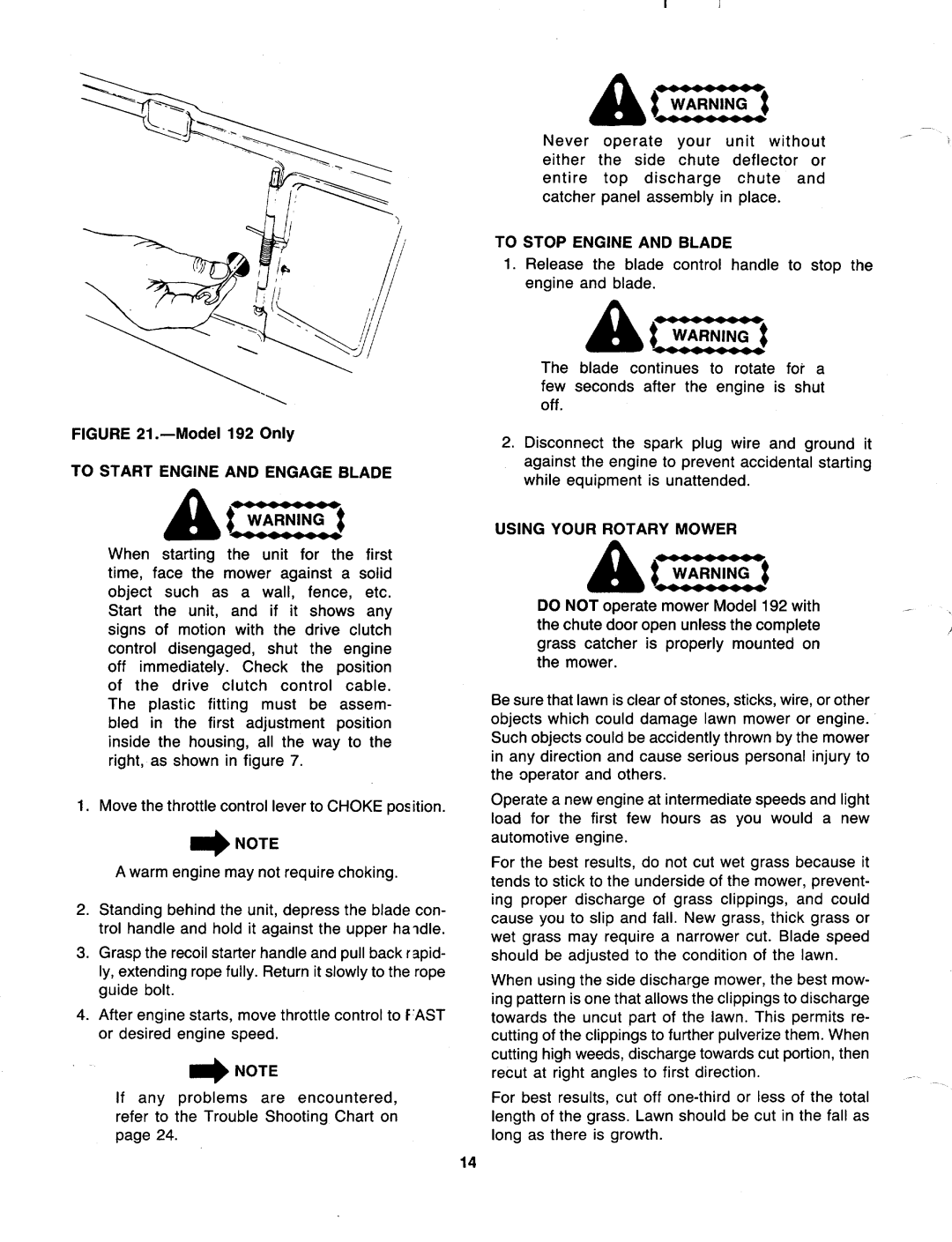 MTD 127-192-000, 127-182-000 manual 