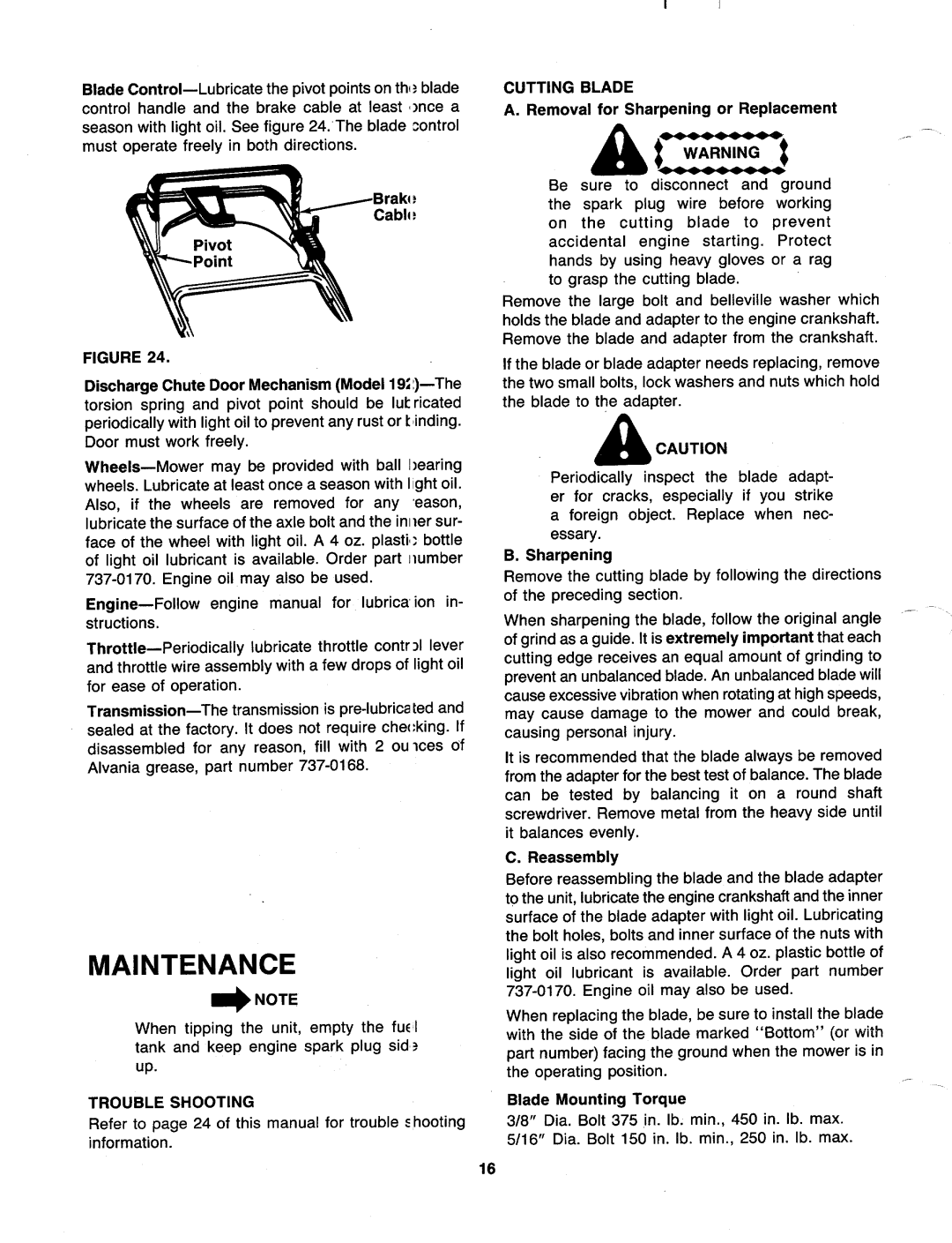 MTD 127-192-000, 127-182-000 manual 