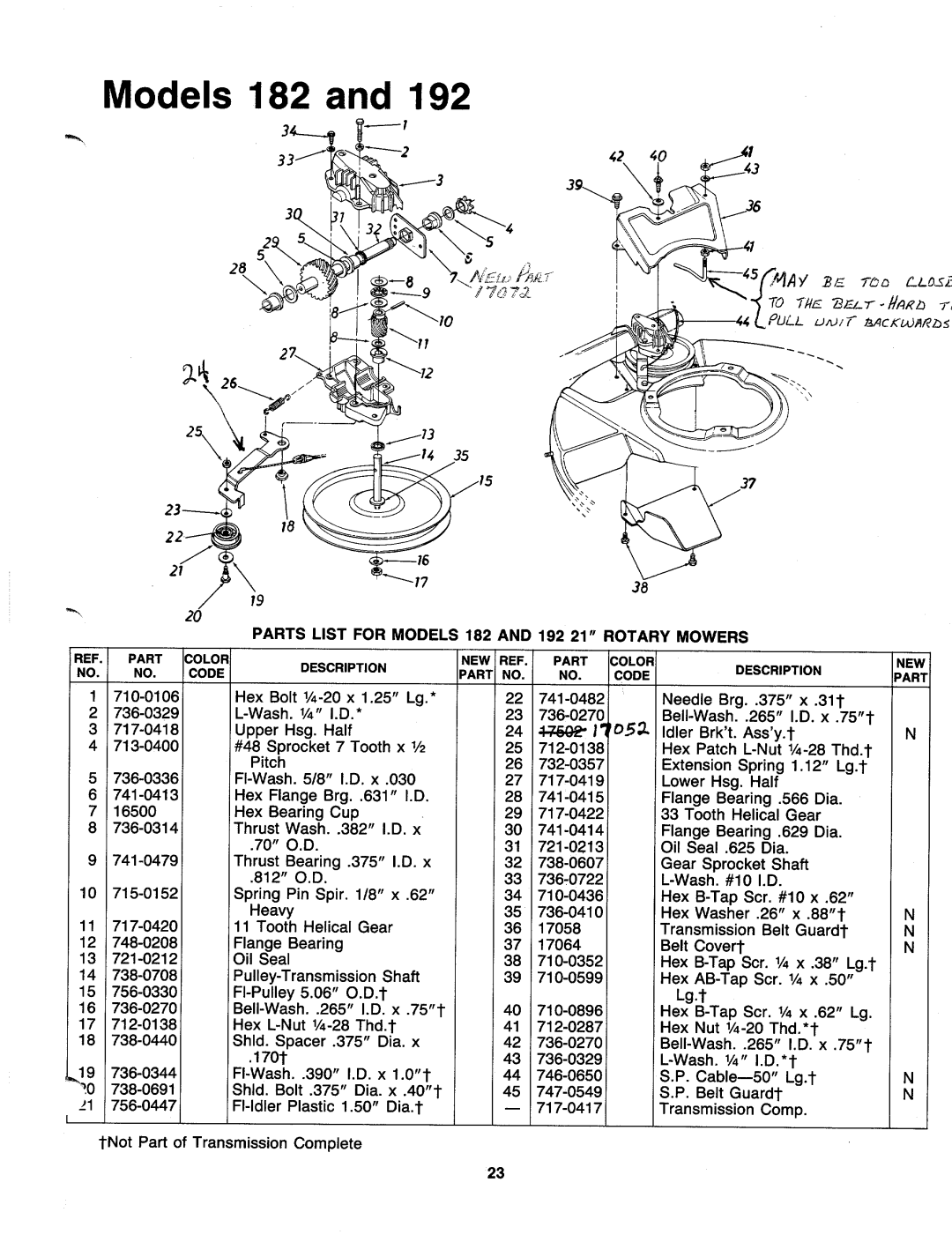 MTD 127-182-000, 127-192-000 manual 