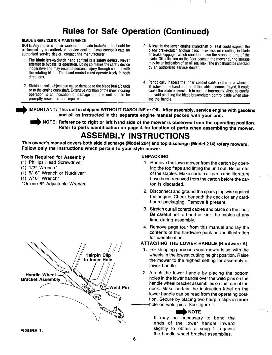 MTD 127-214-000, 127-204-000 manual 