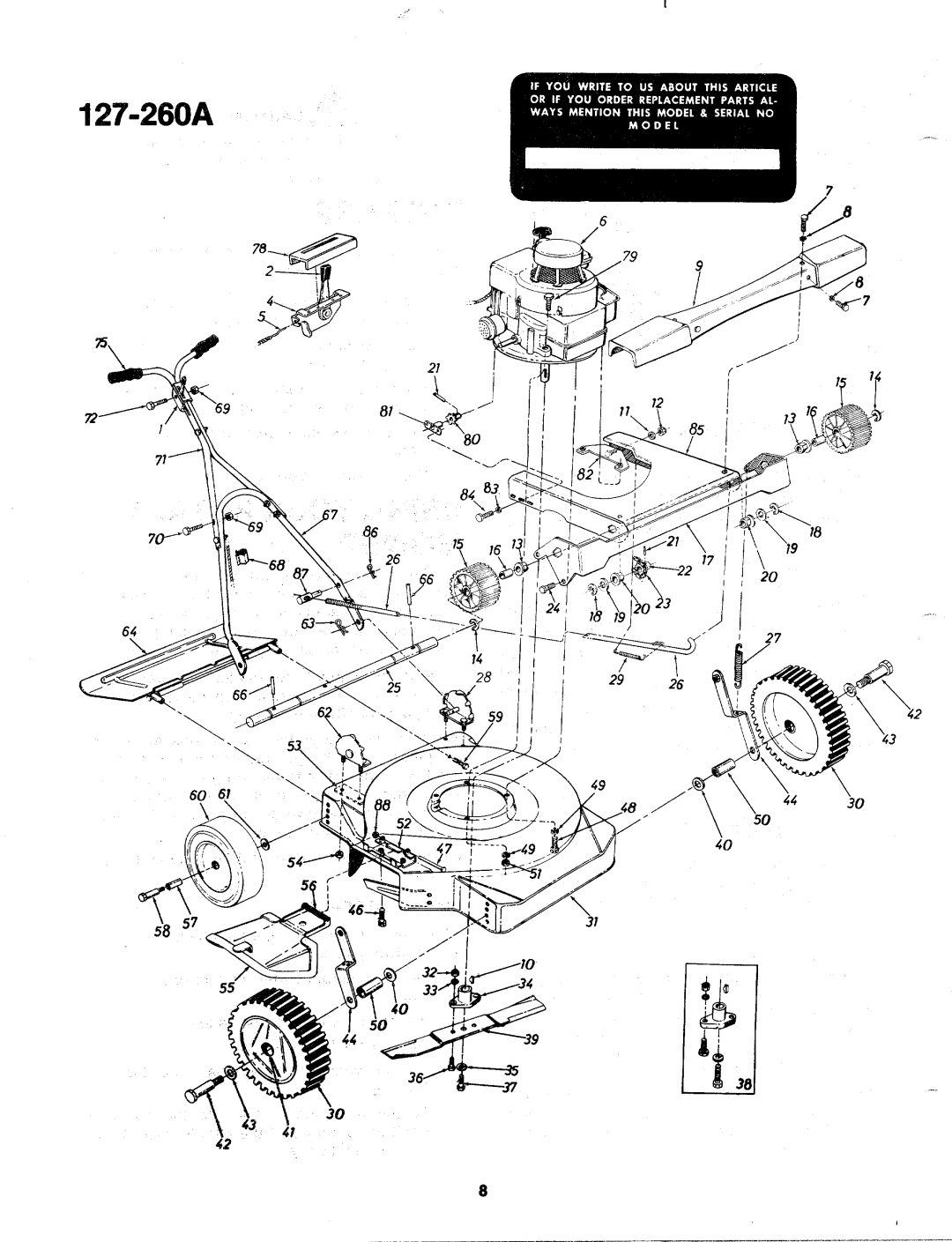 MTD 127-260A, 127-260-300 manual 