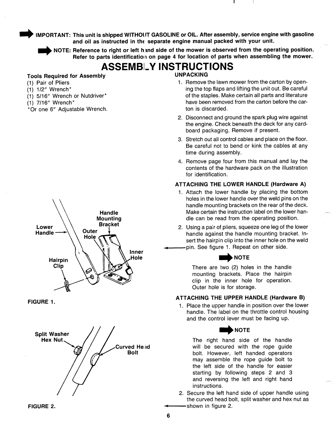 MTD 127-262-000, 127-260-000 manual 