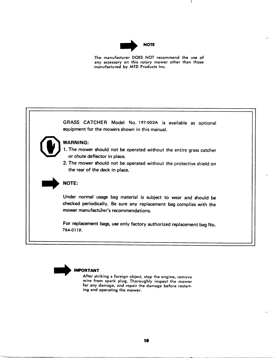 MTD 127-270A, 127-270-300 manual 