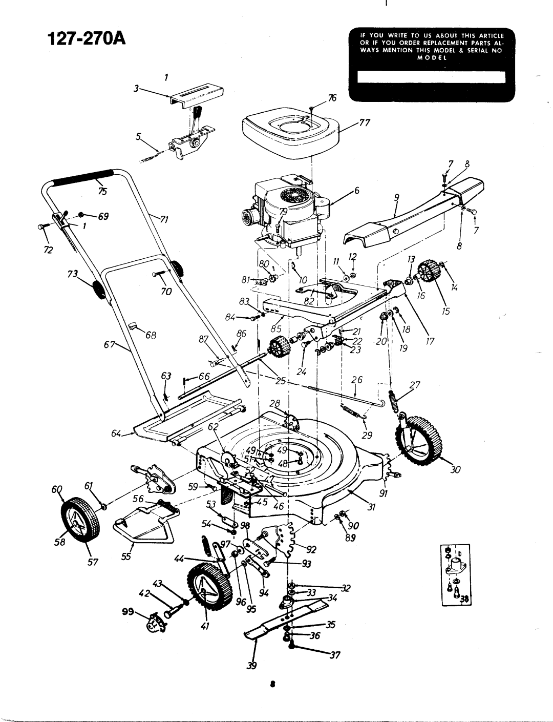 MTD 127-270A, 127-270-300 manual 