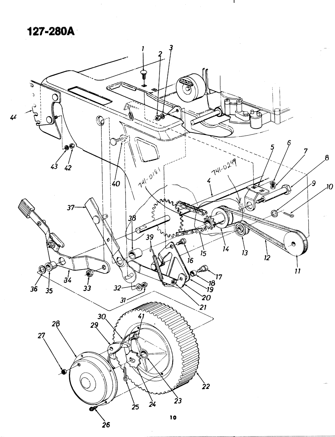 MTD 127-280A, 127-280-300 manual 