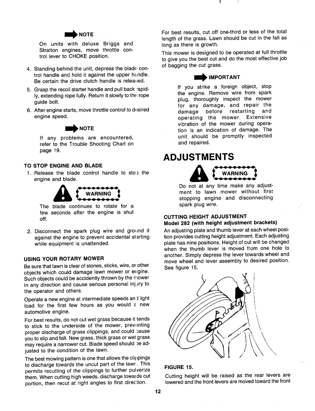 MTD 127-282-000, 127-280-000 manual 