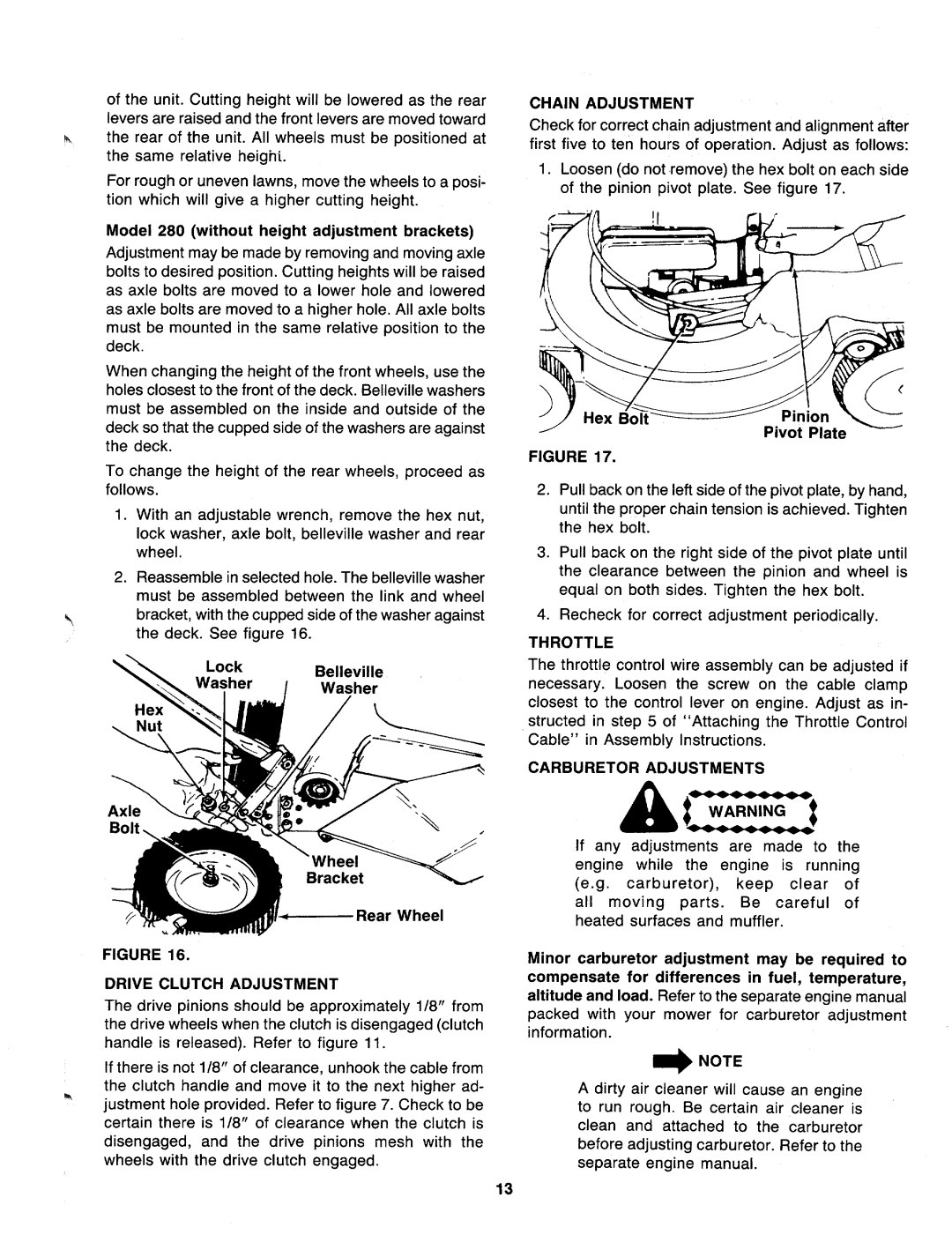 MTD 127-280-000, 127-282-000 manual 