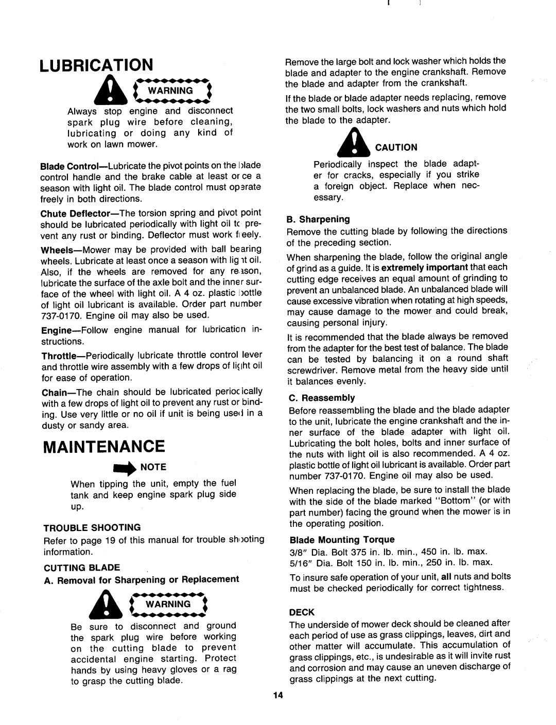 MTD 127-282-000, 127-280-000 manual 