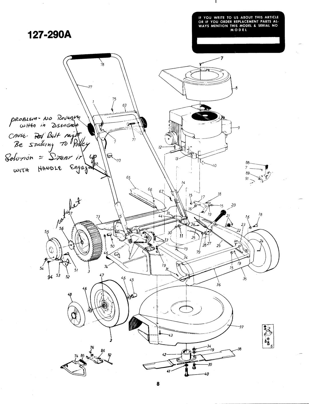 MTD 127-290A, 127-290-300 manual 