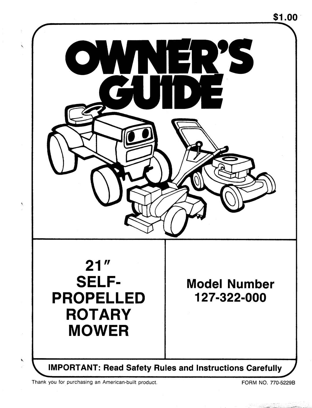 MTD 127-322-000 manual 