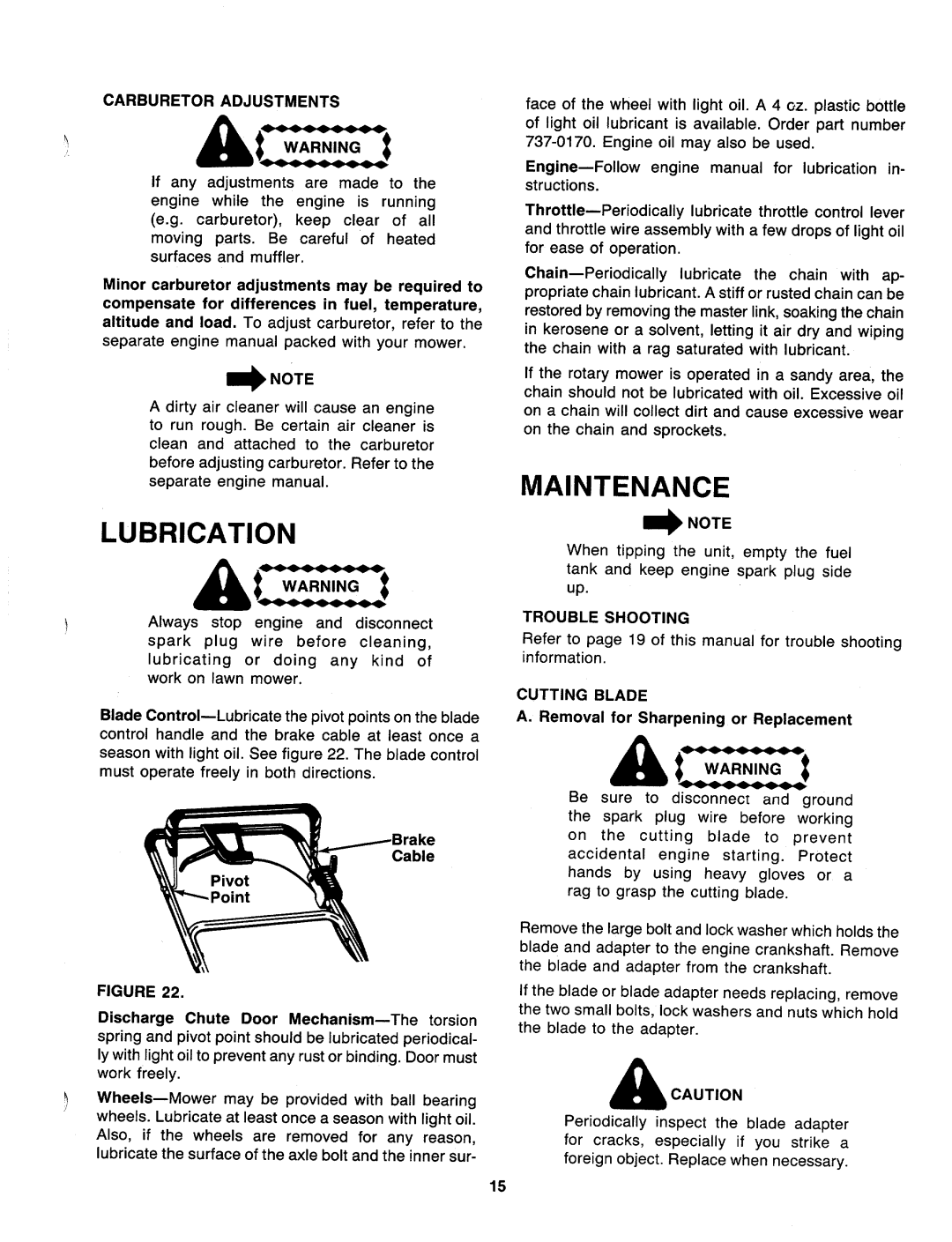 MTD 127-362-000 manual 