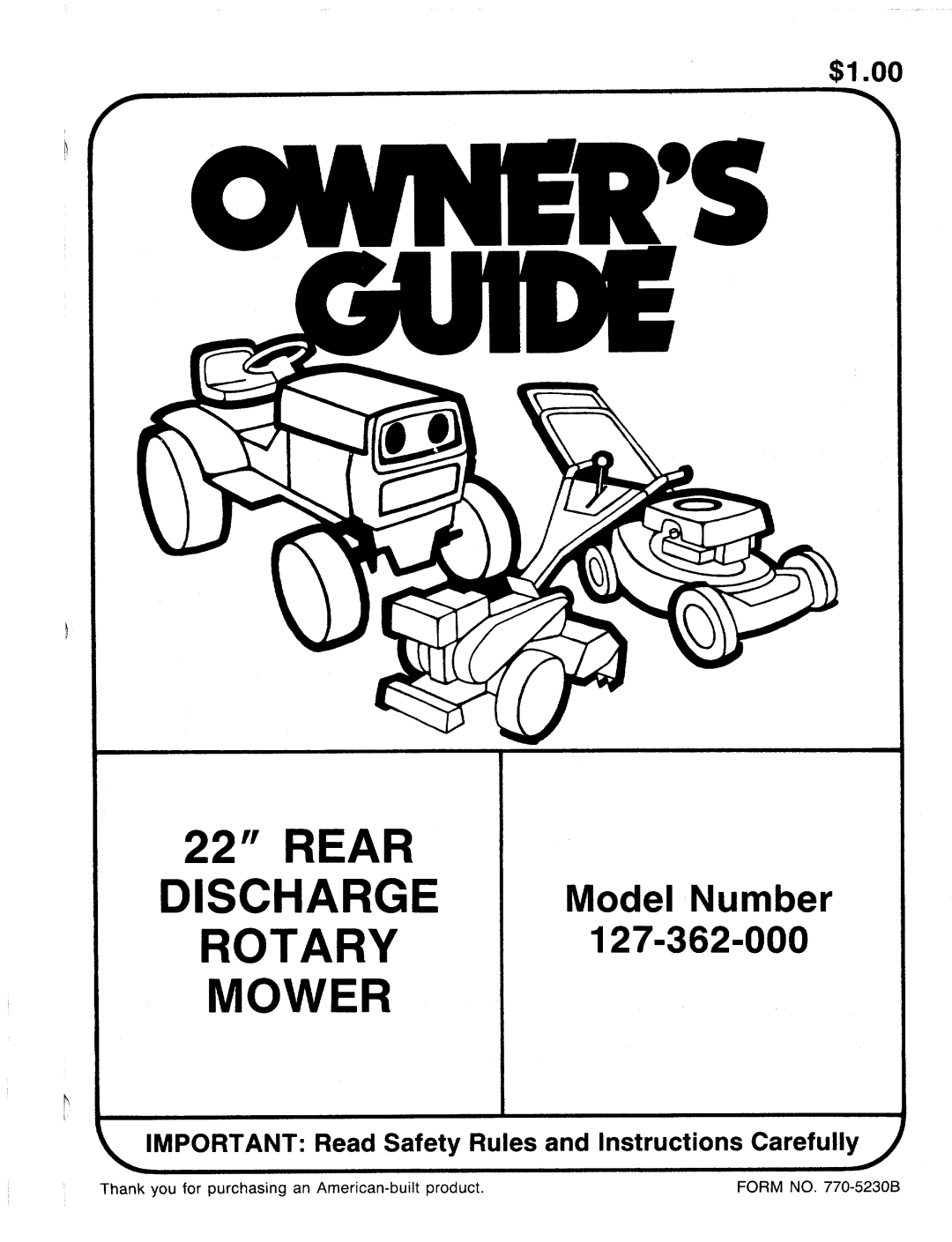 MTD 127-362-000 manual 