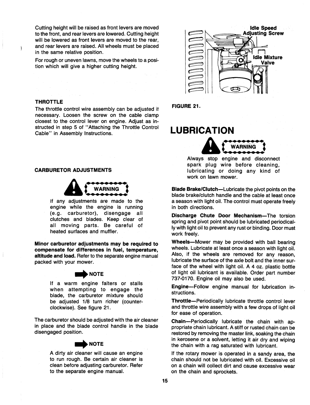 MTD 127-365-000 manual 