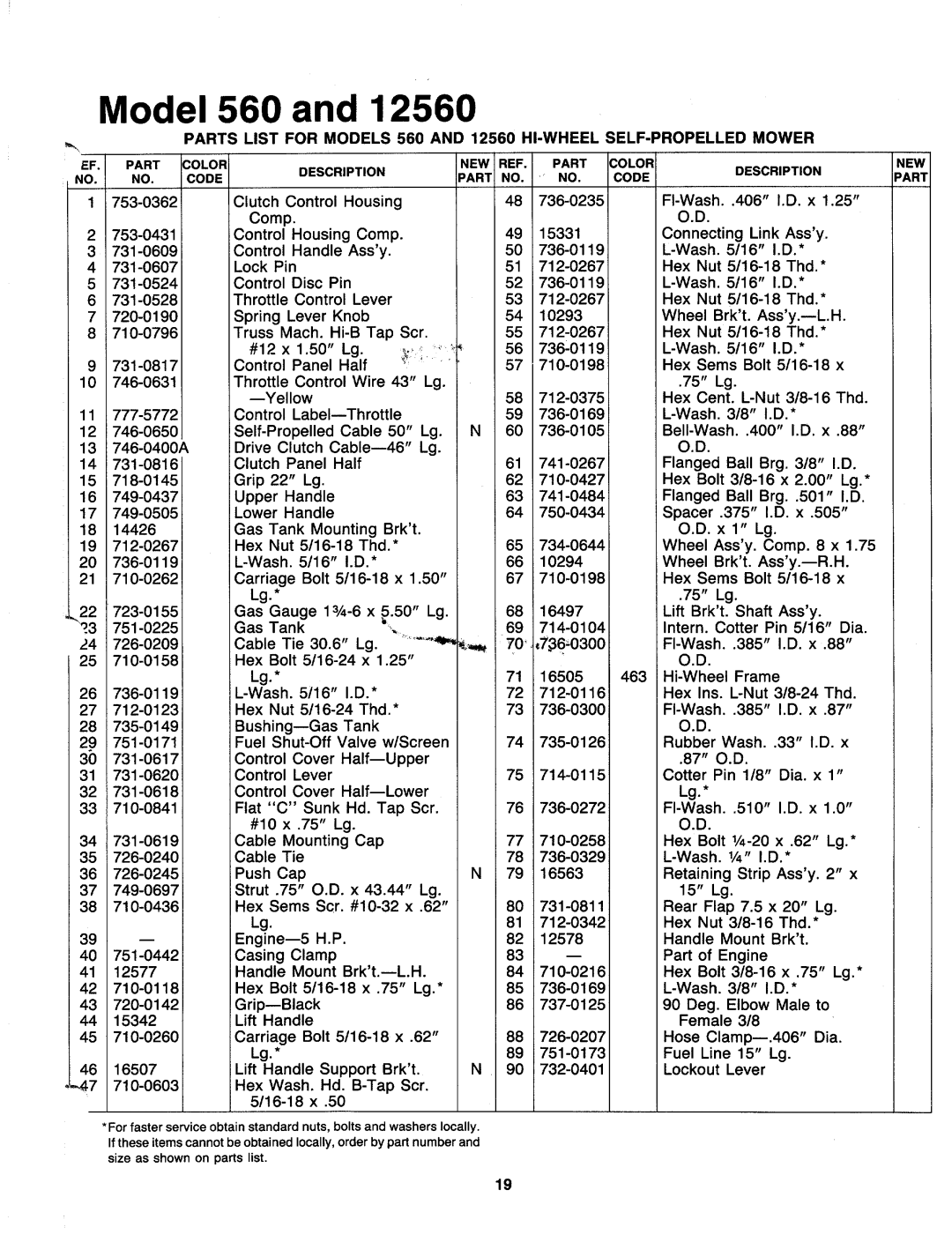 MTD 12560-7, 127-560-000 manual 