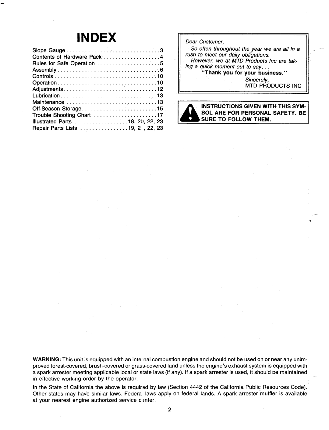 MTD 127-560-000, 12560-7 manual 