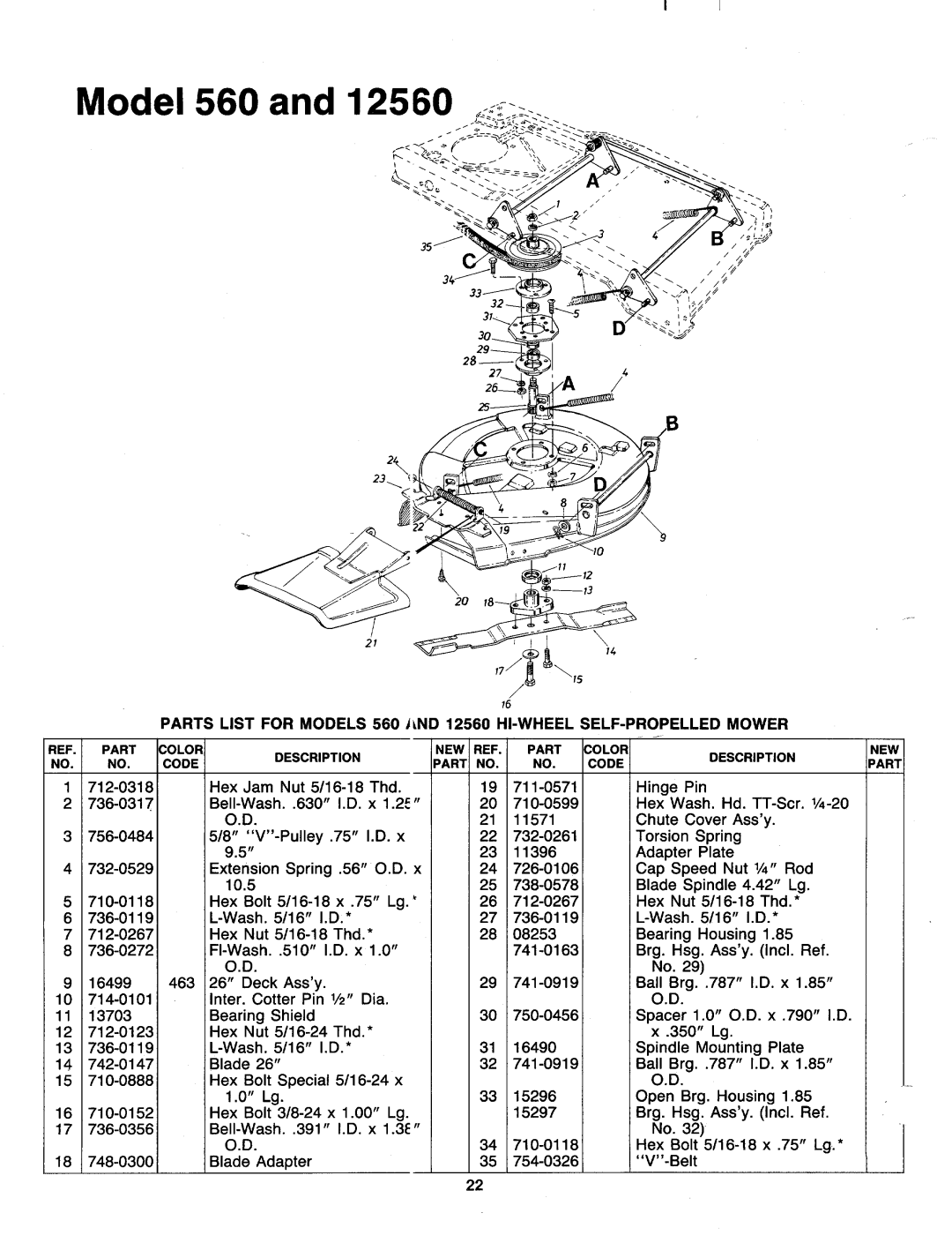 MTD 127-560-000, 12560-7 manual 