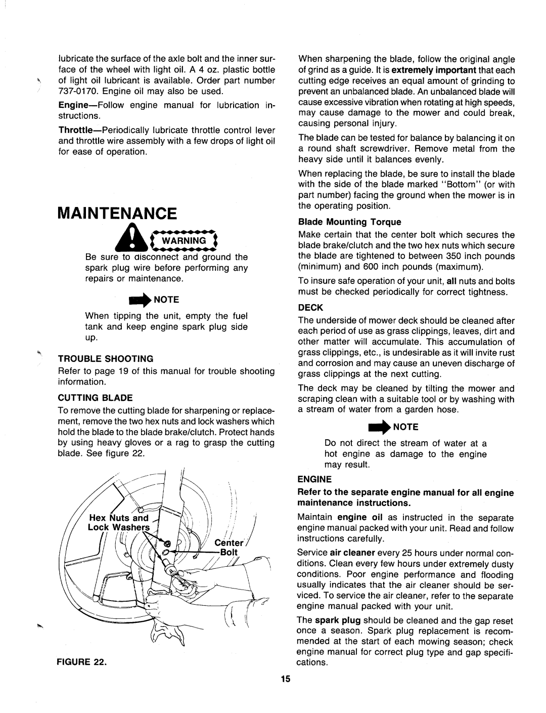 MTD 128-166B401 manual 