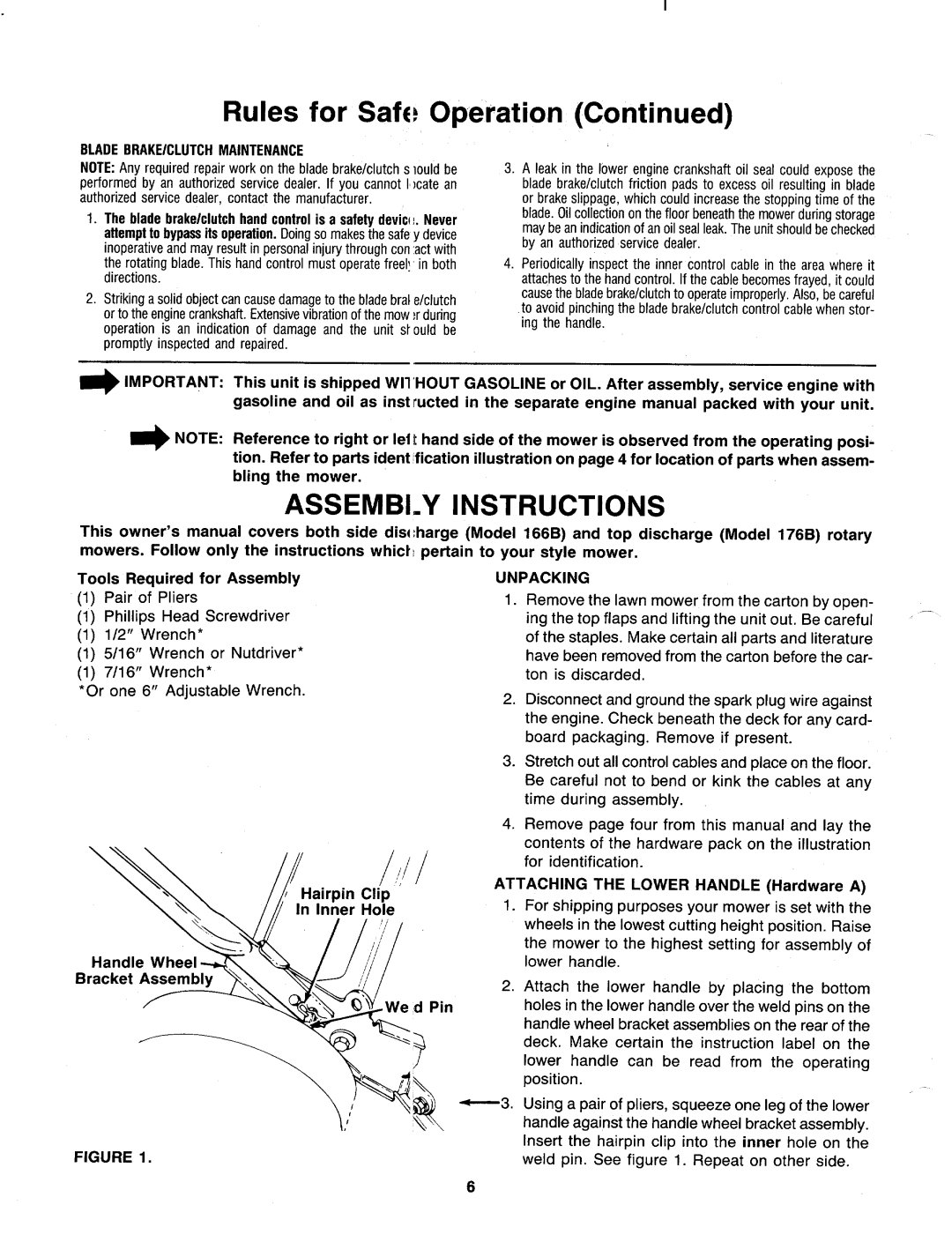 MTD 128-166B401 manual 