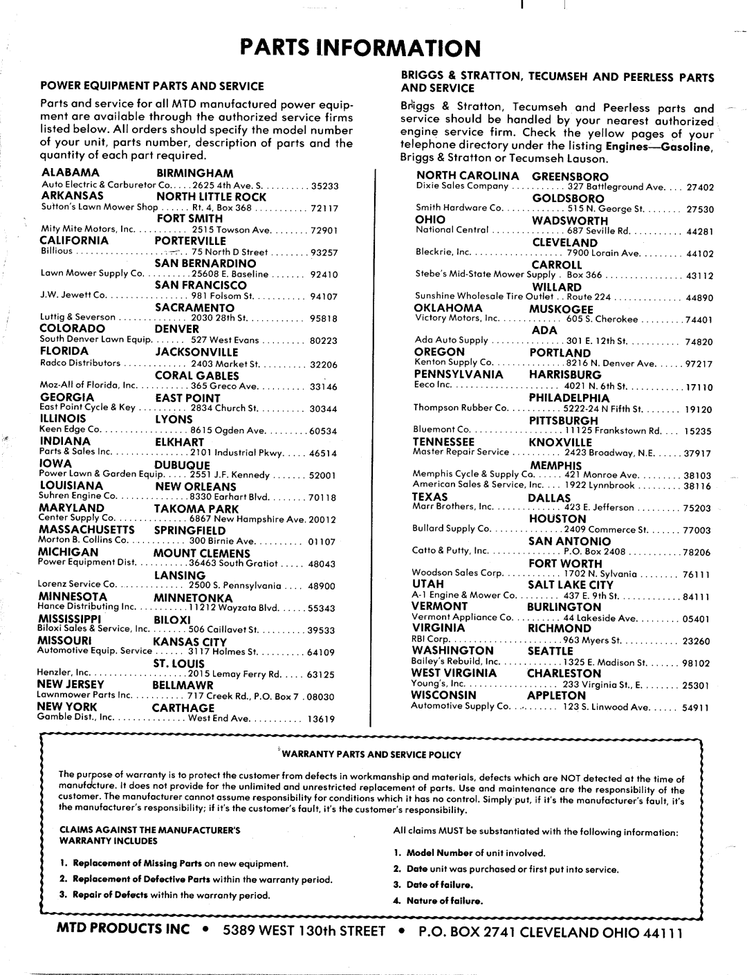 MTD 128-255A manual 