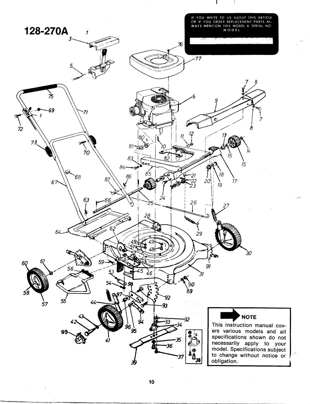 MTD 128-270A manual 