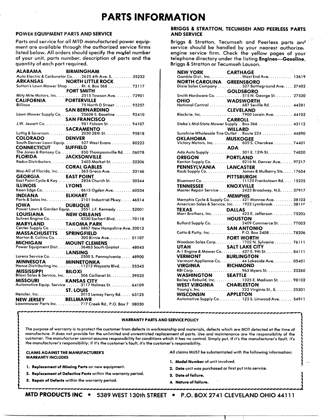 MTD 128-280A manual 