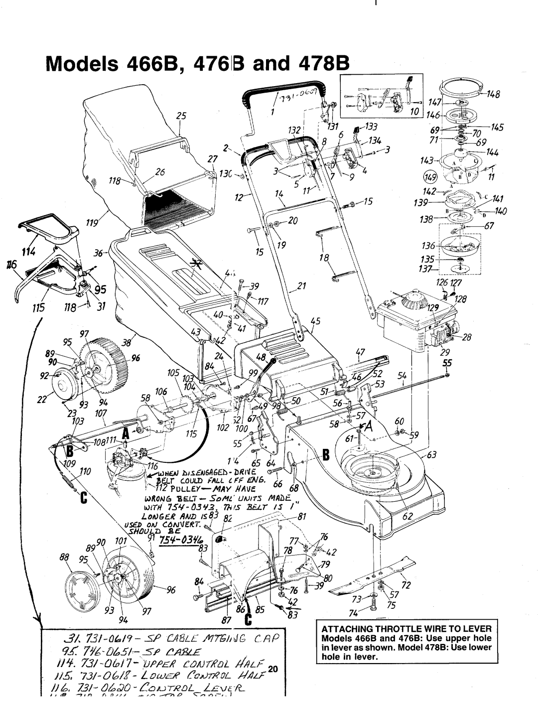 MTD 128-466B000, 128-478B000, 128-476B000 manual 