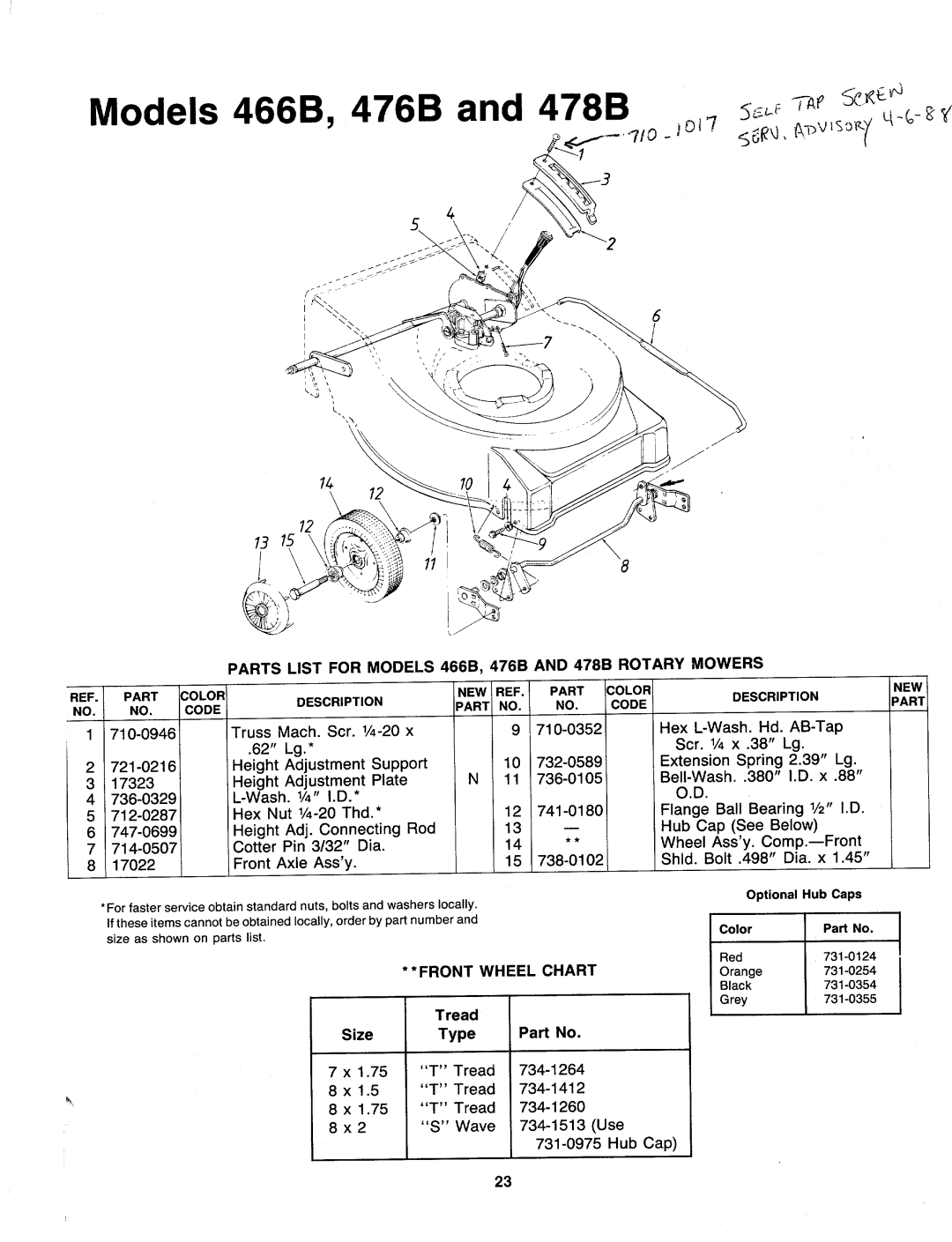 MTD 128-466B000, 128-478B000, 128-476B000 manual 